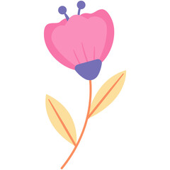 Floral vector illustration. Colorful flat vector illustration with floral theme.