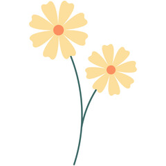Floral vector illustration. Colorful flat vector illustration with floral theme.