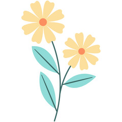 Floral vector illustration. Colorful flat vector illustration with floral theme.