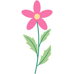 Floral vector illustration. Colorful flat vector illustration with floral theme.