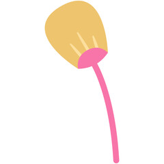 Floral vector illustration. Colorful flat vector illustration with floral theme.