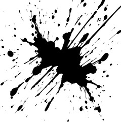 Ink brush splatter effect