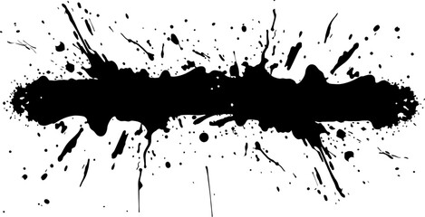 Ink brush splatter effect
