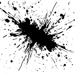 Ink brush splatter effect