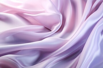 Gradient pink silk fabric with gentle waves