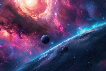 Obraz na płótnie Canvas Dynamic galaxy background for your design exploration