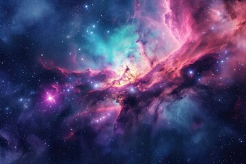Fototapeta premium Vibrant astral background for your artistic vision