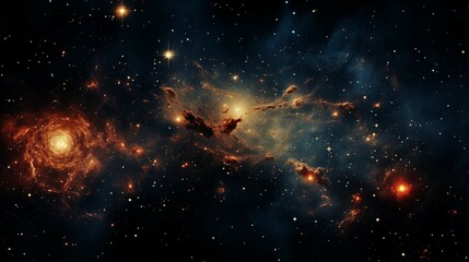 Abstract Galaxies and Nebulae in Space