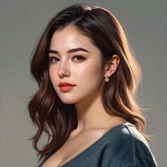Fototapeta premium 15-fps-full-body-image-from-behind-the-subject-random-poses-of-young-woman
