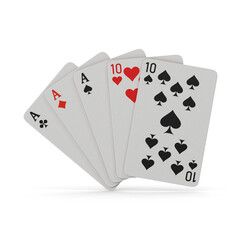 Realistic Casino Playing Card Games 3D Model - High-Resolution PNG File for Gaming Design