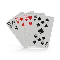 Realistic Casino Playing Card Games 3D Model - High-Resolution PNG File for Gaming Design