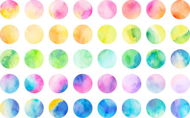 watercolor vector circle set: background for titles and logos