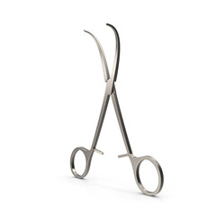 Realistic Open Surgical Clamp 3D Model - Detailed PNG File for Medical Equipment Design