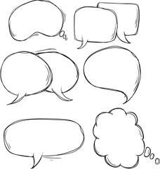 Speech Bubble set. Talk bubble. Cloud speech bubbles collection. Vector 