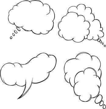 Speech Bubble set. Talk bubble. Cloud speech bubbles collection. Vector 