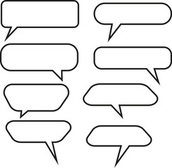 Obraz premium Speech Bubble set. Talk bubble. Cloud speech bubbles collection. Vector 