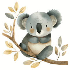 Cartoon animal clipart, koala