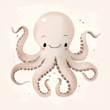 Cartoon animal clipart, octopus