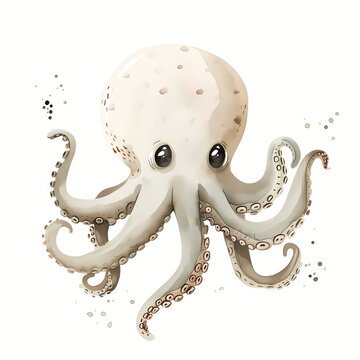 Cartoon animal clipart, octopus