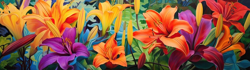 colorful flower in the garden