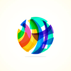 Obraz premium Abstract circle logo - minimalist emblem, timeless and universal shape of circle. Unique logo represent range of brands and concepts, encapsulating simplicity and creativity in single, iconic image