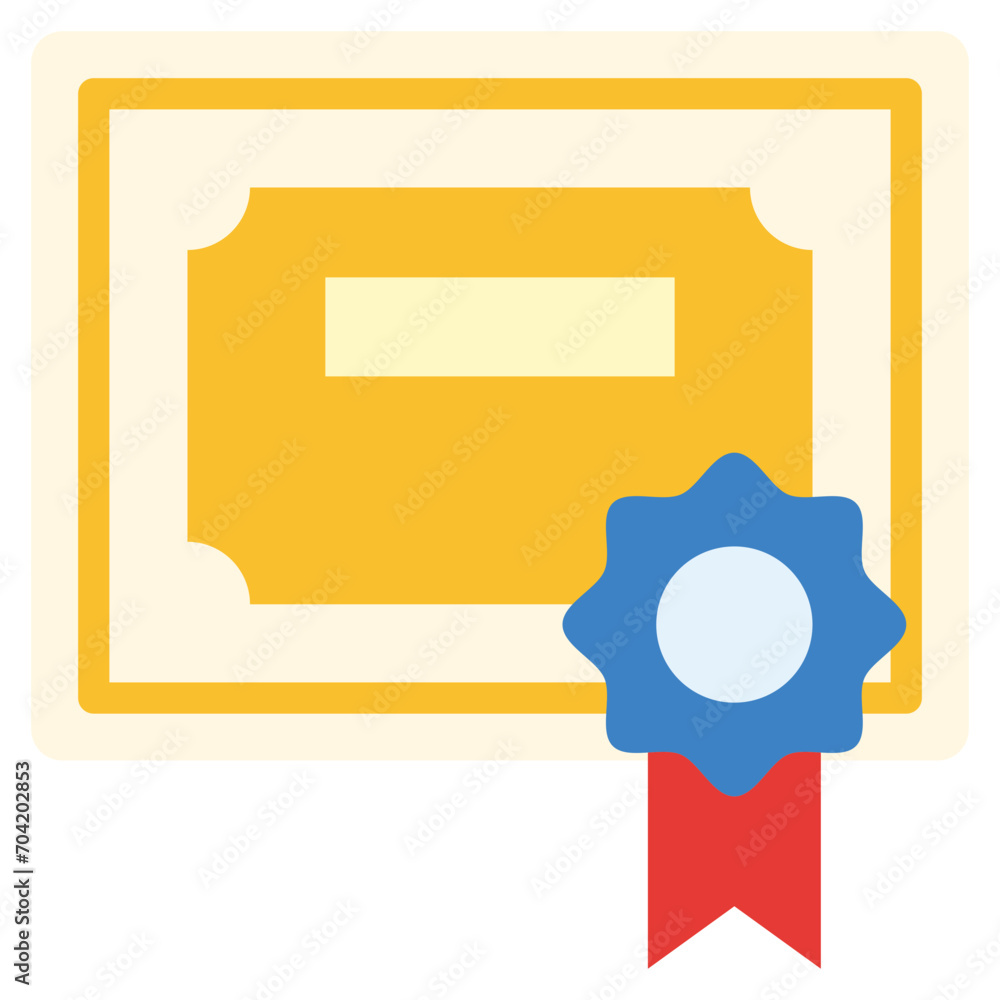 Sticker diploma icon