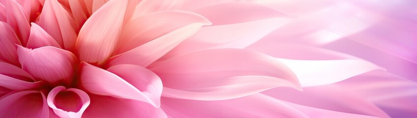Pink flower petals, macro on flower, beautiful abstract background