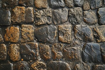 Textured pattern of an ancient cobblestone street