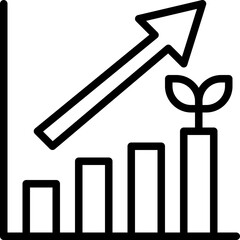 growth outline icon