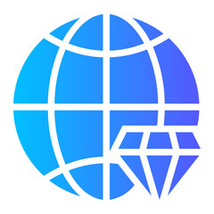 Obraz premium world gradient icon