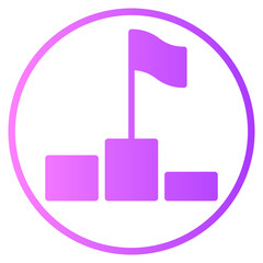 Obraz premium goal gradient icon