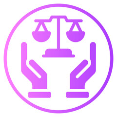 justice scale gradient icon