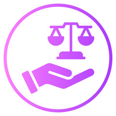 justice scale gradient icon
