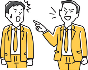 不快なことを言われるビジネスマン