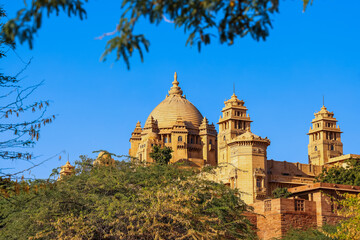 Fototapeta premium Famous Umaid Bhavan palace in Jodhpur, Rajasthan, India.