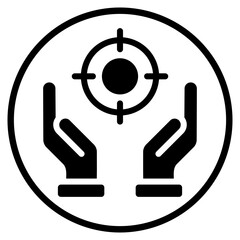 hands glyph icon