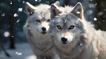 region wolf canis lupus arctos - obrazy, fototapety, plakaty
