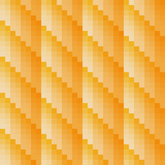 Pixel Art Orange Diagonal Gradient Grid Lines Texture Background