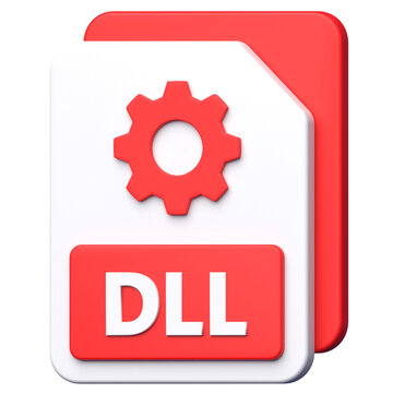 DLL File Format 3D Icon