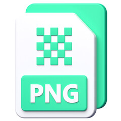 Fototapeta premium PNG File Format 3D Icon