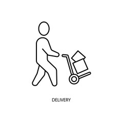 delivery concept line icon. Simple element illustration. delivery concept outline symbol design.