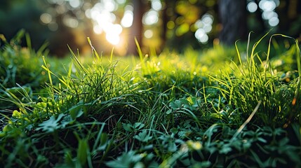 Naklejka premium Green Grass Seamless Texture On Striped, Wallpaper Pictures, Background Hd