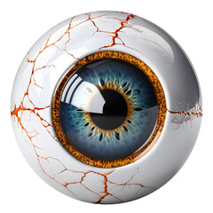 Eyeball medical illustration, 3d rendering of human body