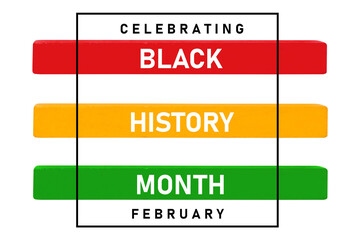 Black History Month 2025. Isolated on white background. PNG
