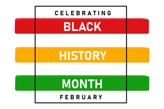 Black History Month 2025. Isolated on white background. PNG