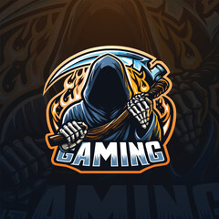 streamer gamer hooded mascot esport logo design