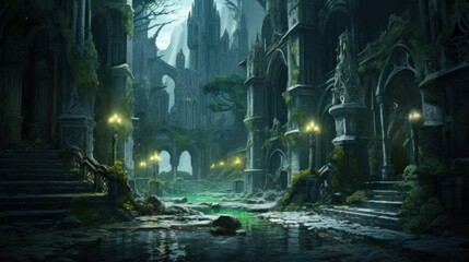 Fototapeta premium Fantasy Ruins Artwork