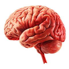 Isolated brain on white background, Human brain. Internal organ, anatomy.