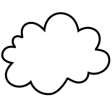 Cloud outline, cloud text box outline