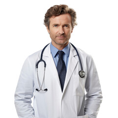 Fototapeta premium Professional specialist medical doctor transparent background
